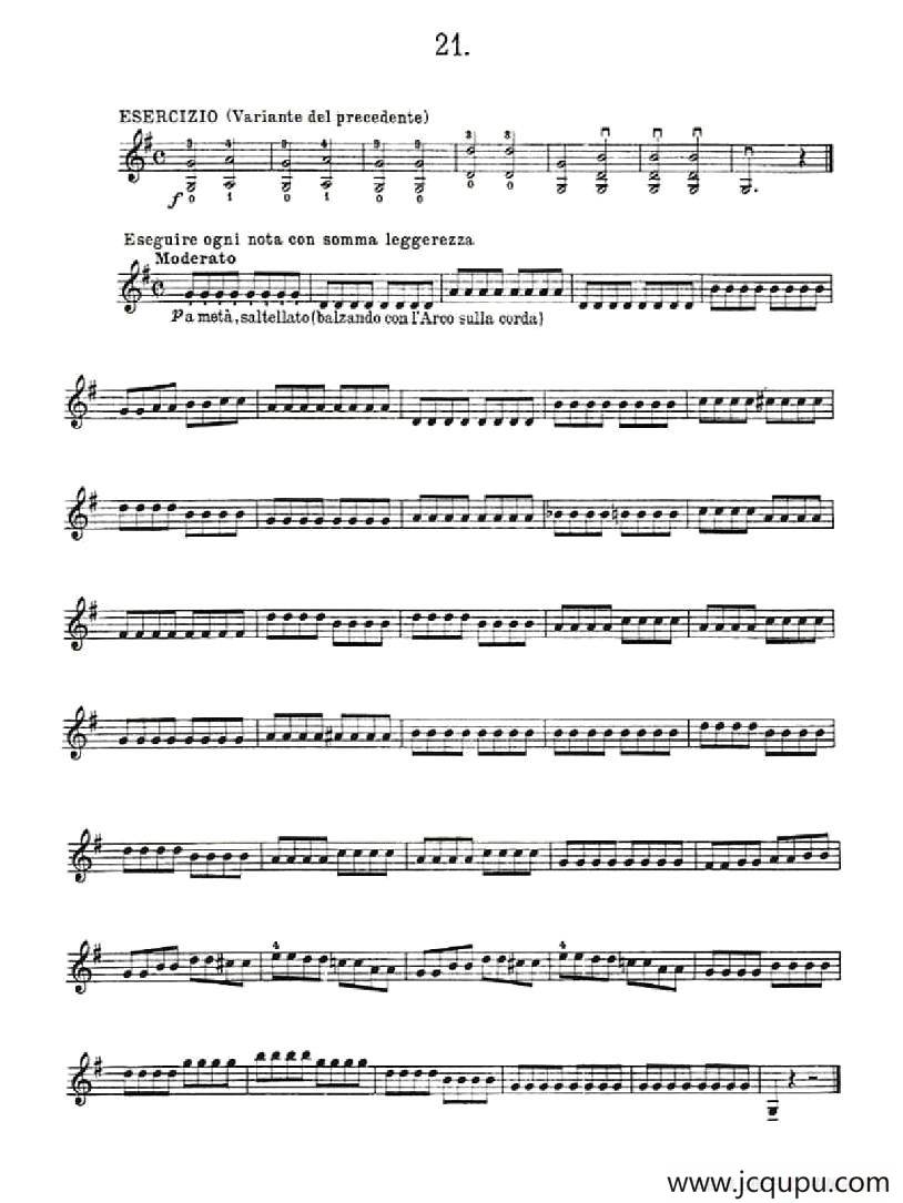 36 Studi Melodici E Facilissimi Op.48之21—30（36首容易旋律 作品.48）简谱