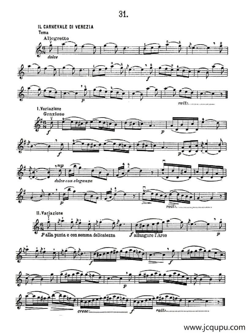 36 Studi Melodici E Facilissimi Op.48之31—36（36首容易旋律 作品.48）简谱