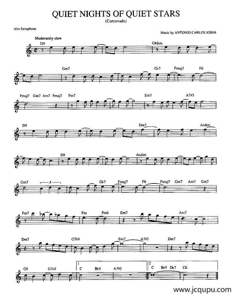 Quiet Nights Of Quiet Stars简谱