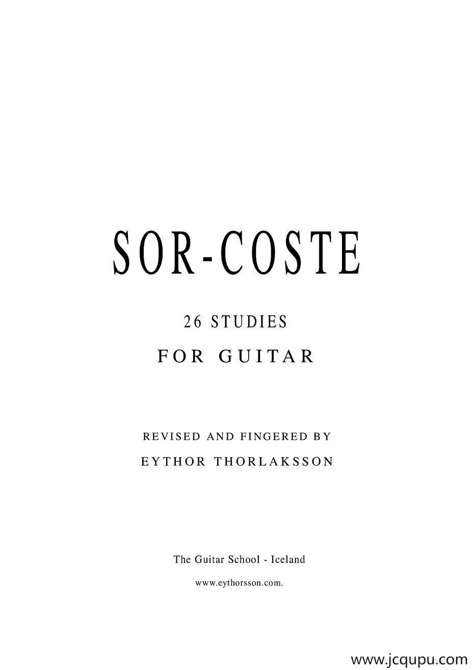 索尔·克斯特26首练习曲之1——5简谱