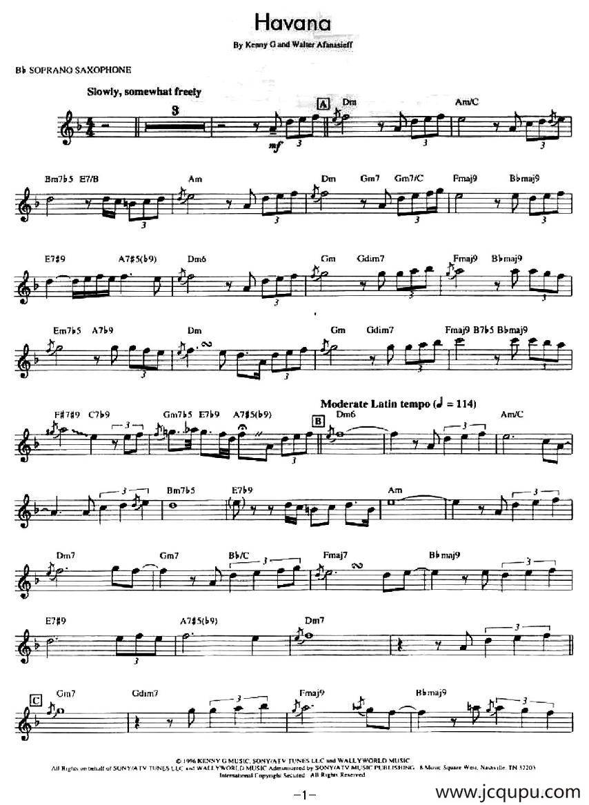 Havana简谱