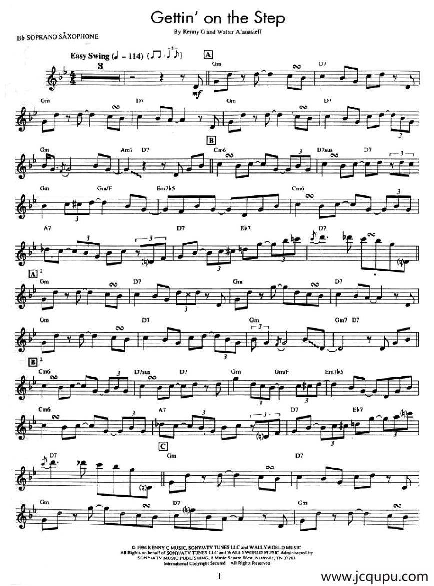 Gettin' on the Step简谱