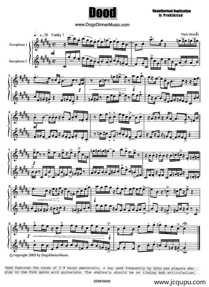 Dood（二重奏）简谱