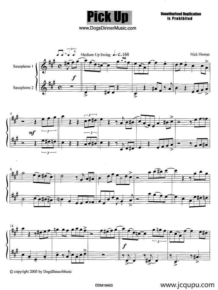 Pick Up（二重奏）简谱