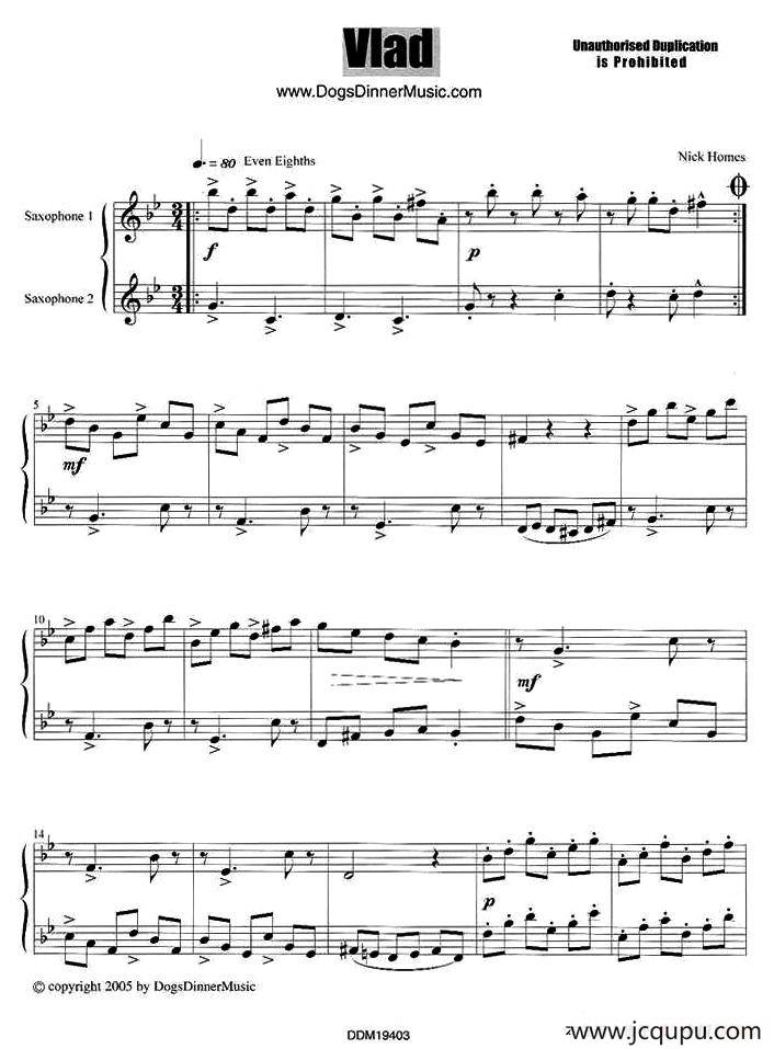 Vlad（二重奏）简谱