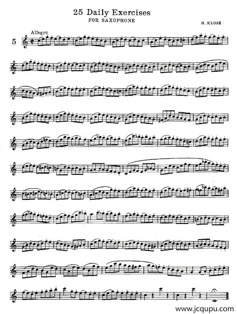 25 Daily Exercises 之5简谱