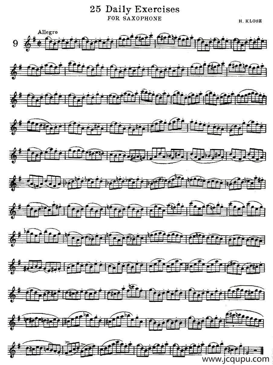 25 Daily Exercises 之9简谱