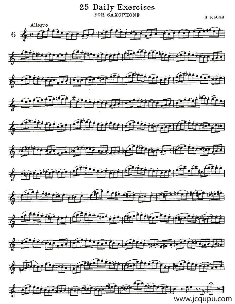 25 Daily Exercises 之6简谱