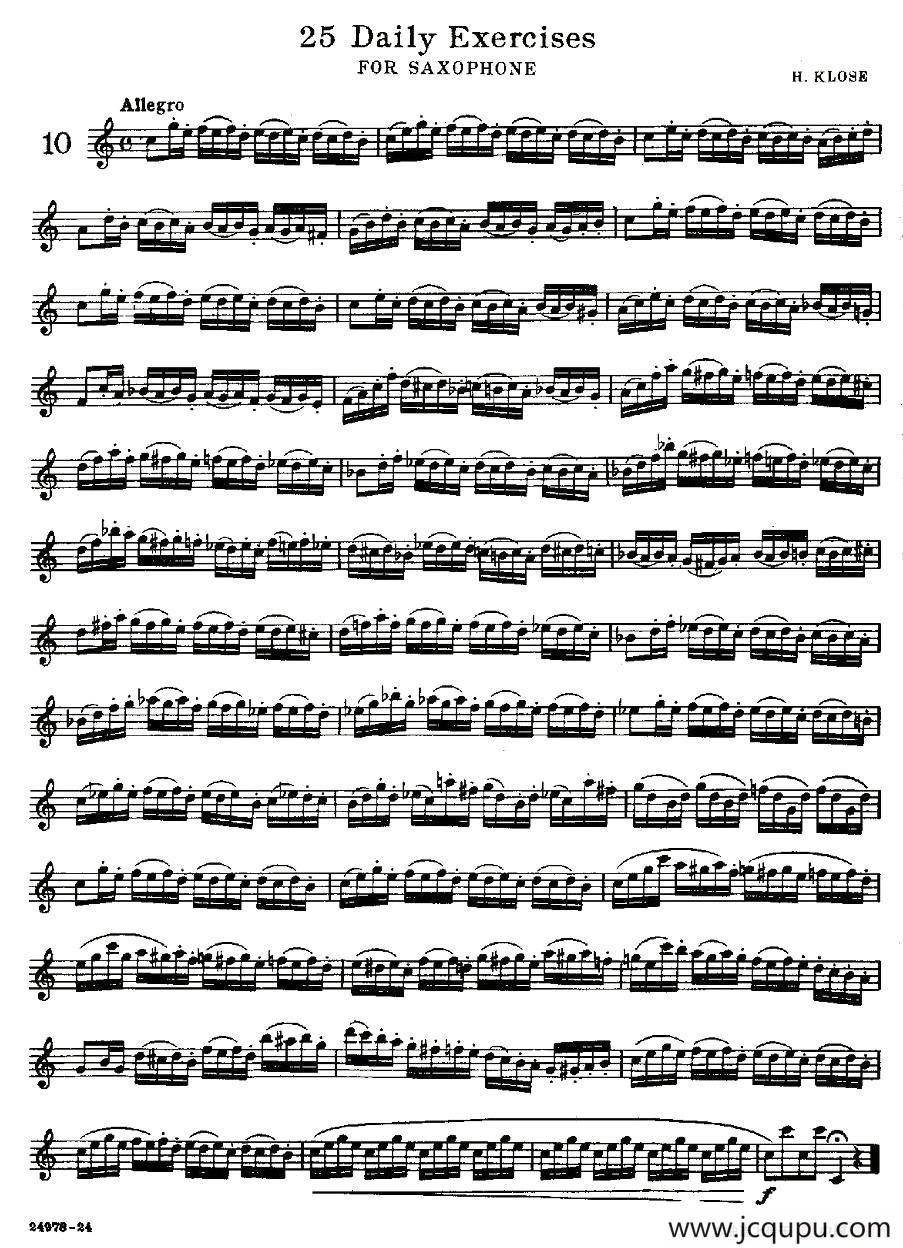 25 Daily Exercises 之10简谱