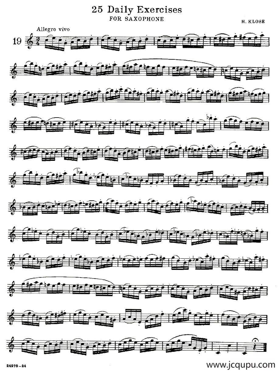 25 Daily Exercises 之19简谱