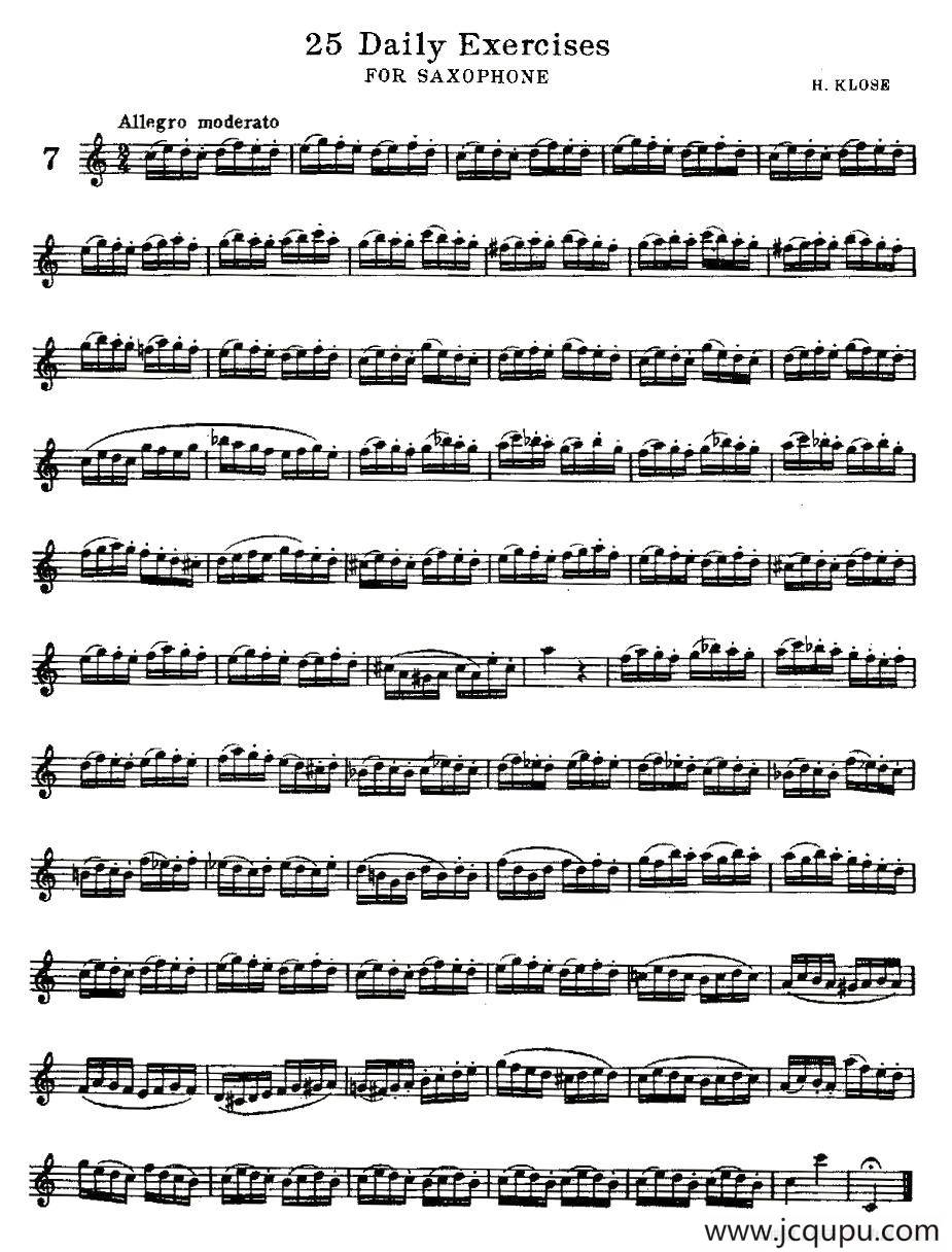 25 Daily Exercises 之7简谱