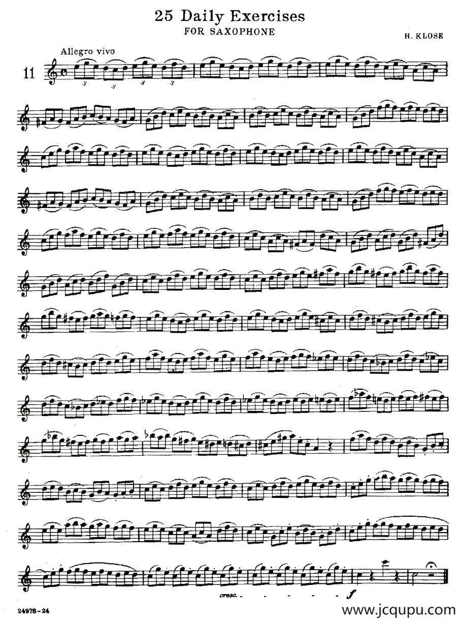 25 Daily Exercises 之11简谱