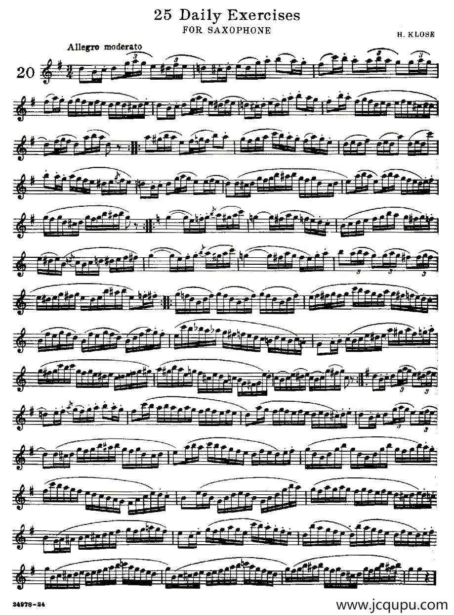 25 Daily Exercises 之20简谱