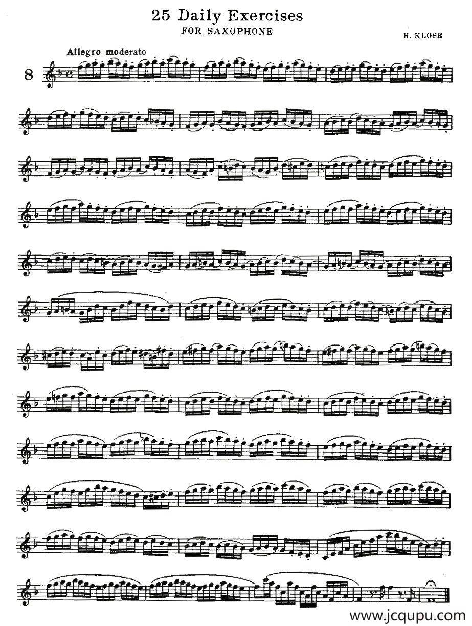 25 Daily Exercises 之8简谱