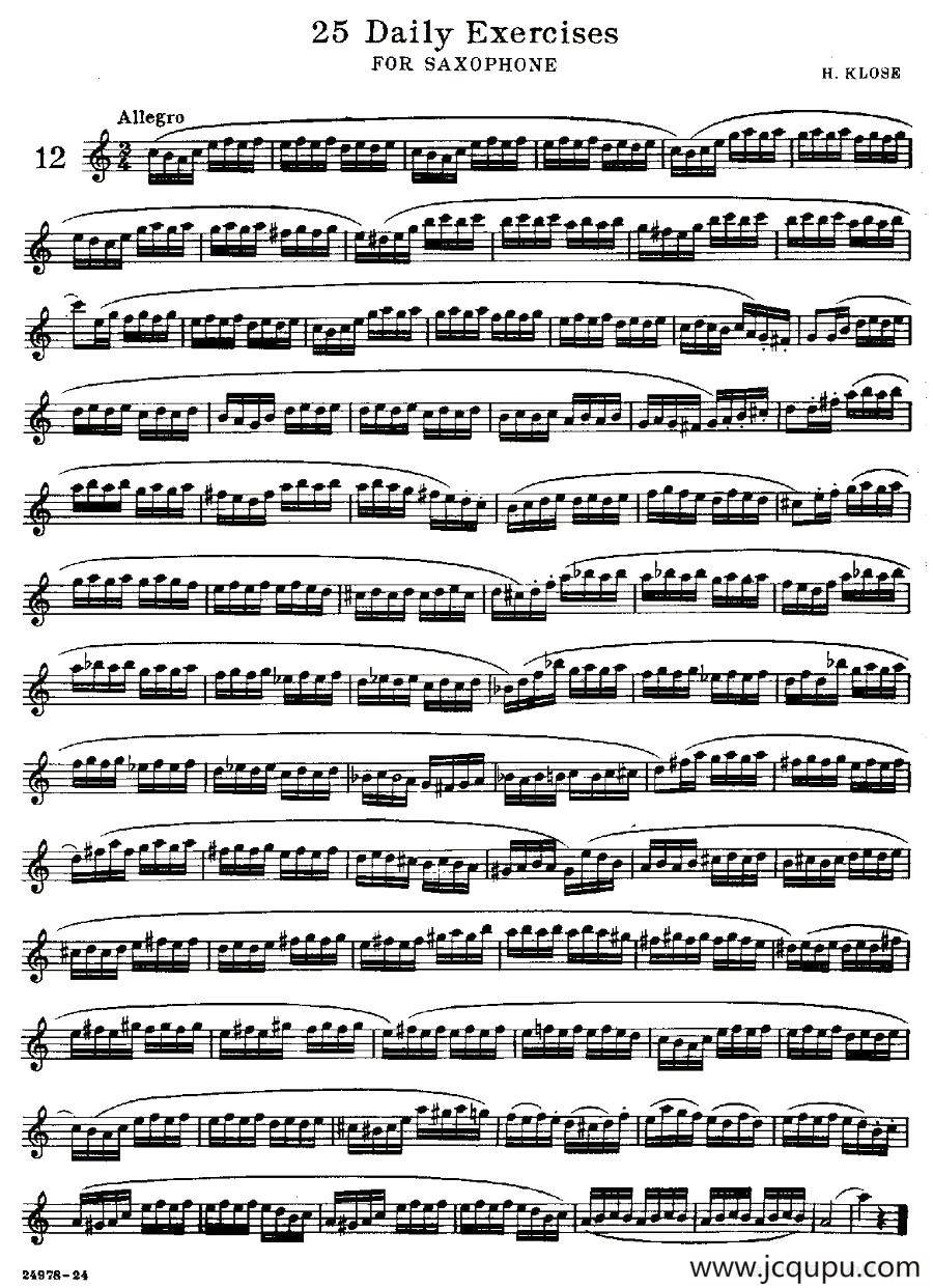 25 Daily Exercises 之12简谱