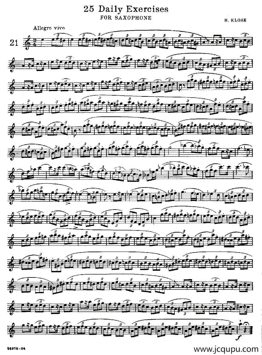 25 Daily Exercises 之21简谱