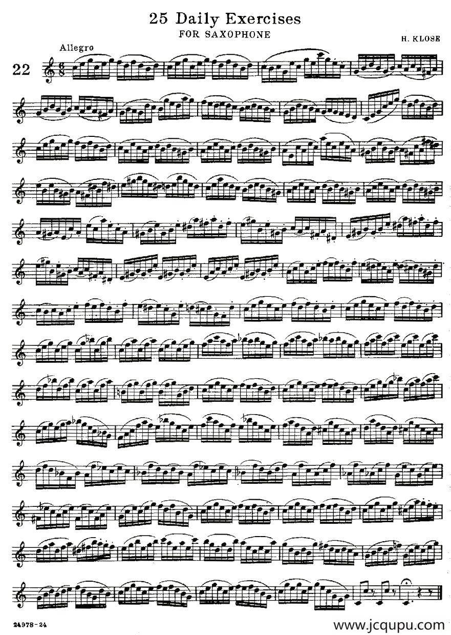 25 Daily Exercises 之22简谱