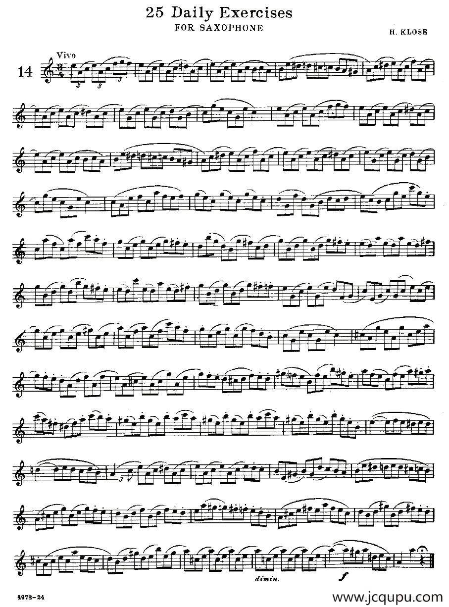 25 Daily Exercises 之14简谱