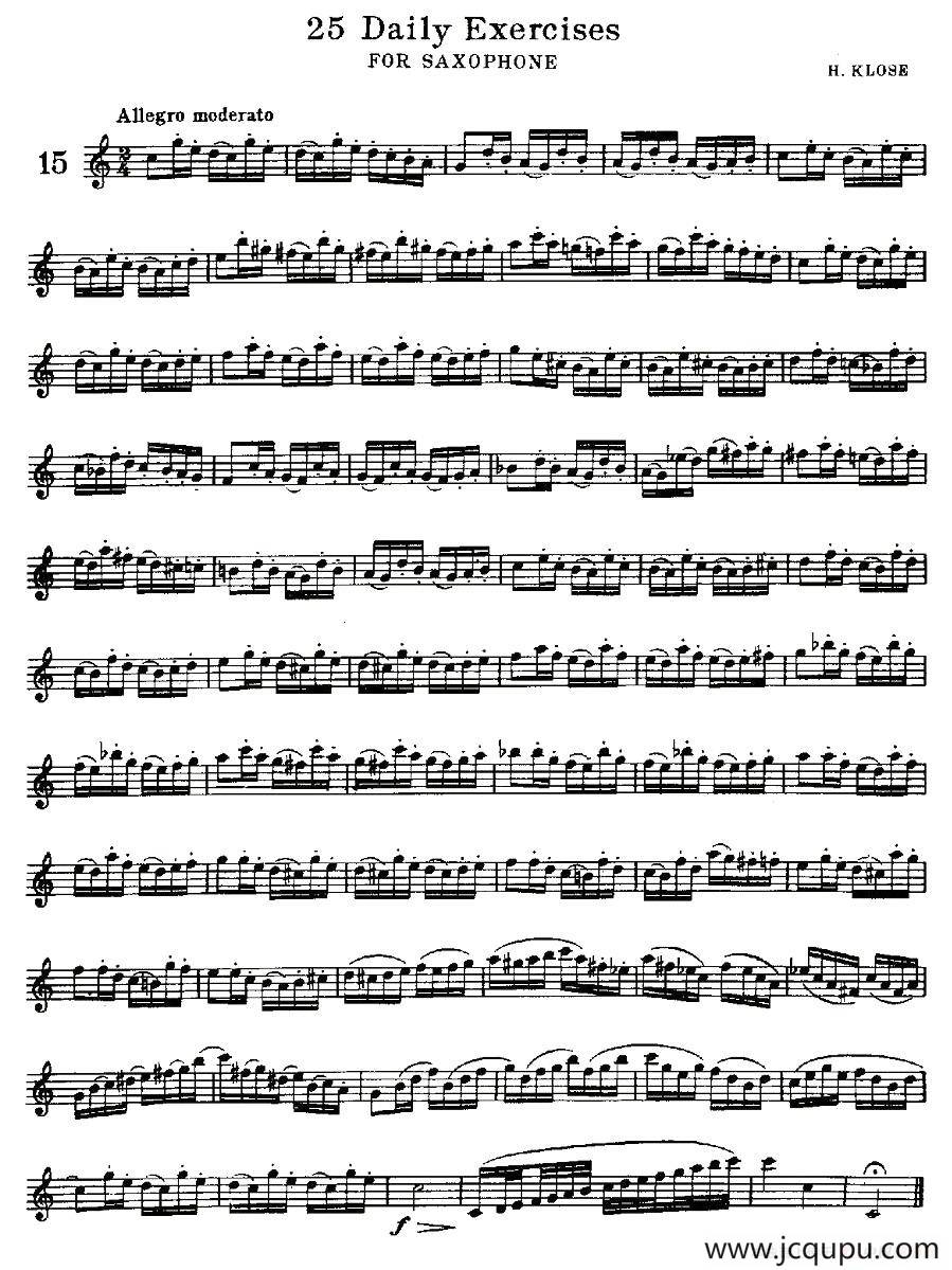 25 Daily Exercises 之15简谱