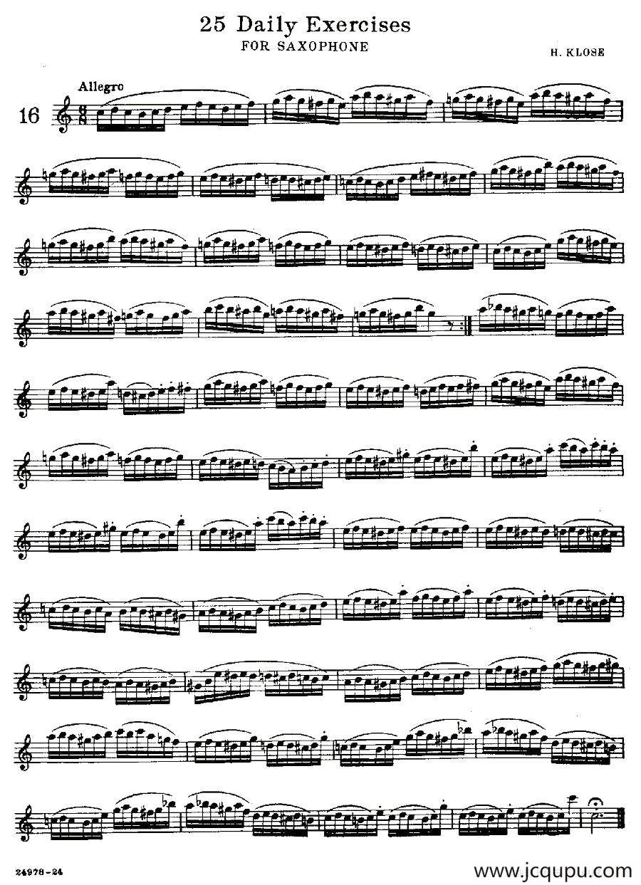 25 Daily Exercises 之16简谱