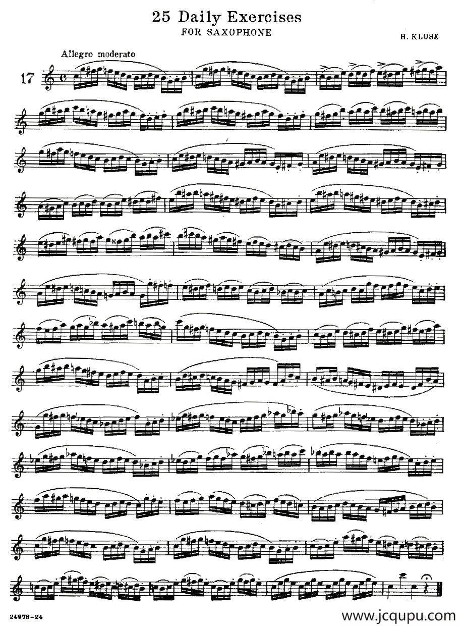 25 Daily Exercises 之17简谱