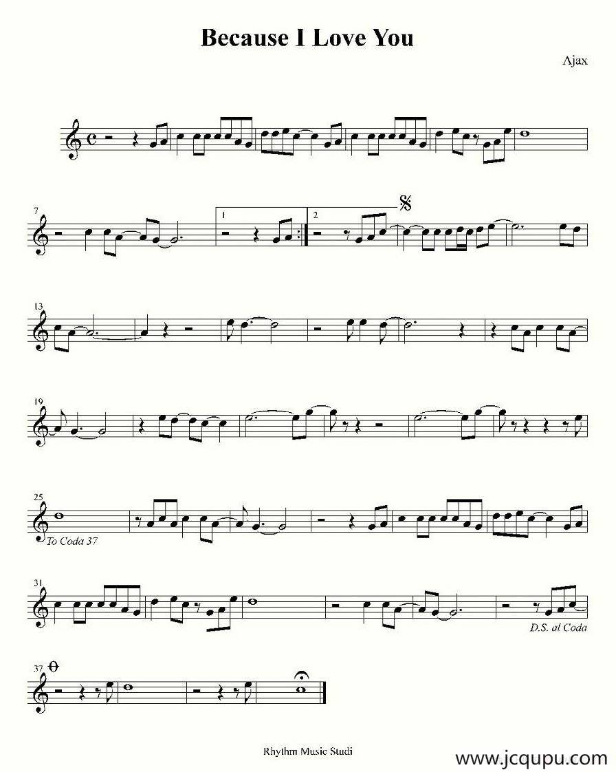 Because I Love You简谱