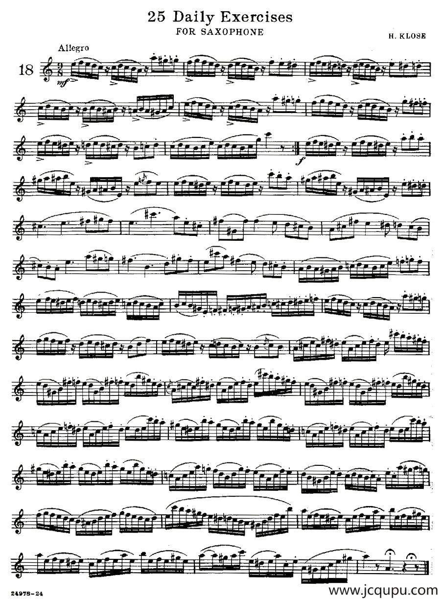 25 Daily Exercises 之18简谱