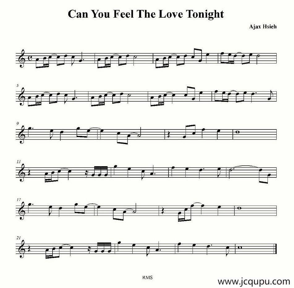 can you feel the love tonight简谱