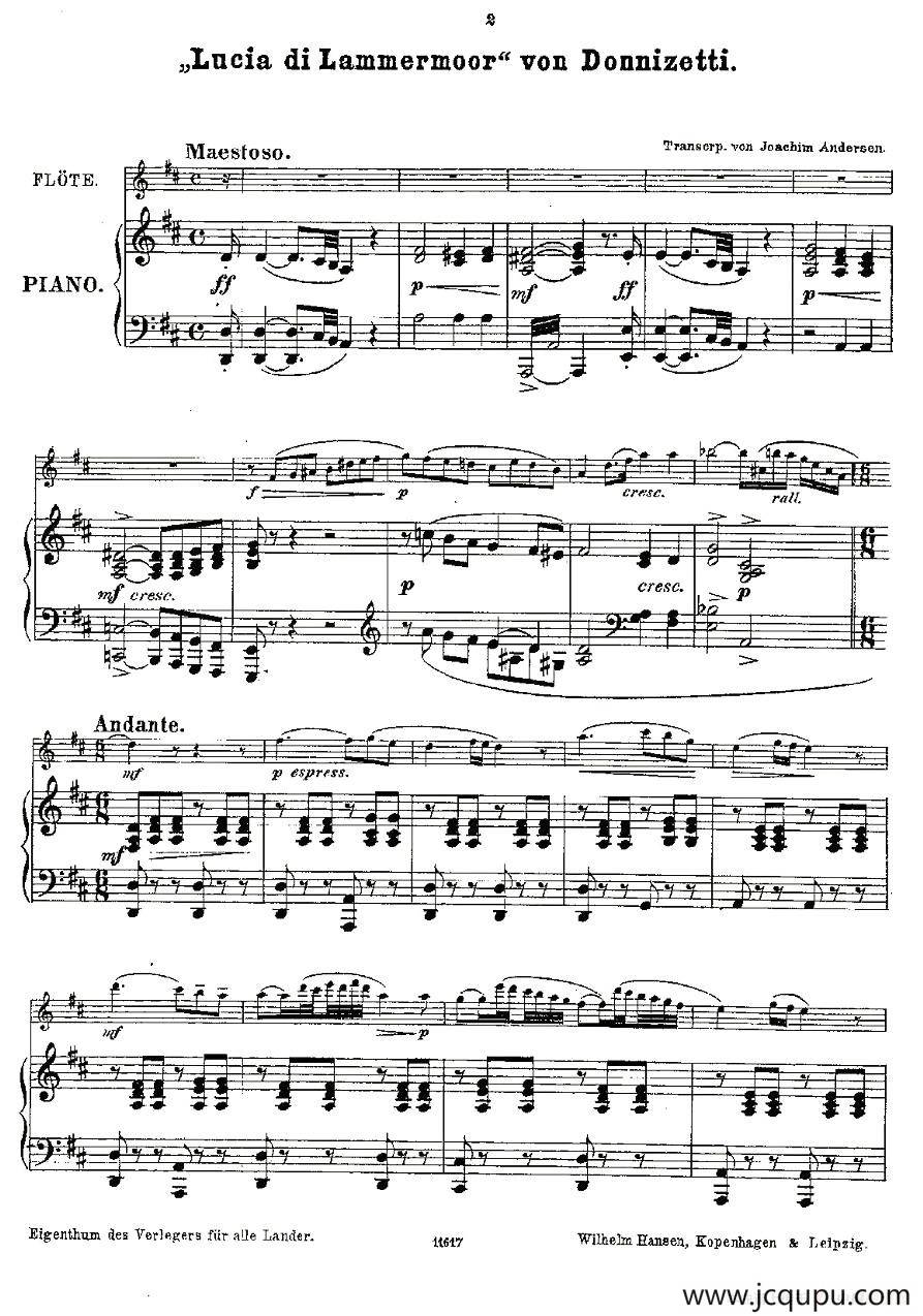 Opern-Transcriptionen.Op.45-6（长笛+钢琴伴奏）简谱