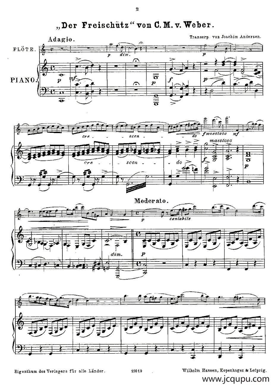 Opern-Transcriptionen.Op.45-7（长笛+钢琴伴奏）简谱