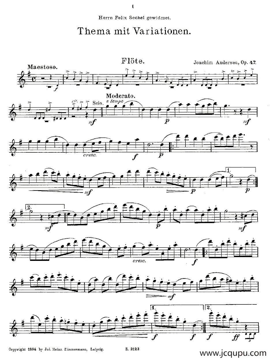 Solovortrag fur junge Flotenspieler.Op.47简谱