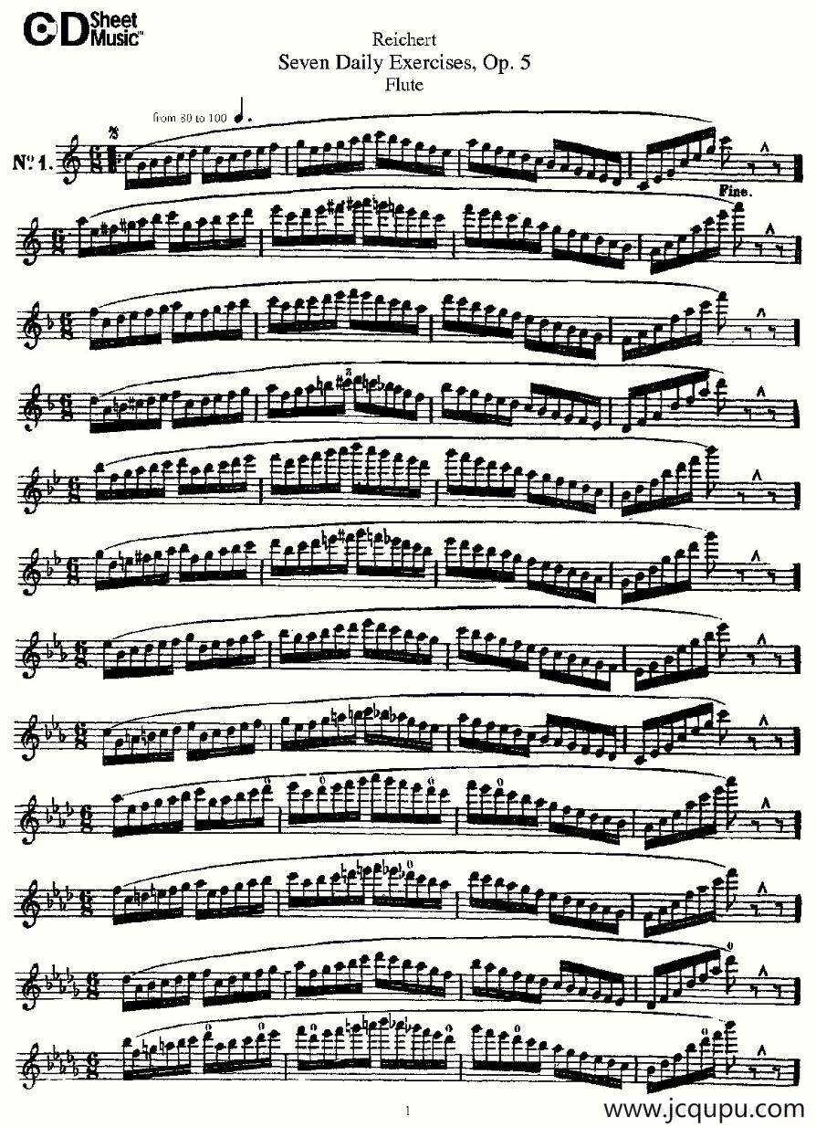 Seven Daily Exercises, Op.5（每日练习七首，作品5号）简谱