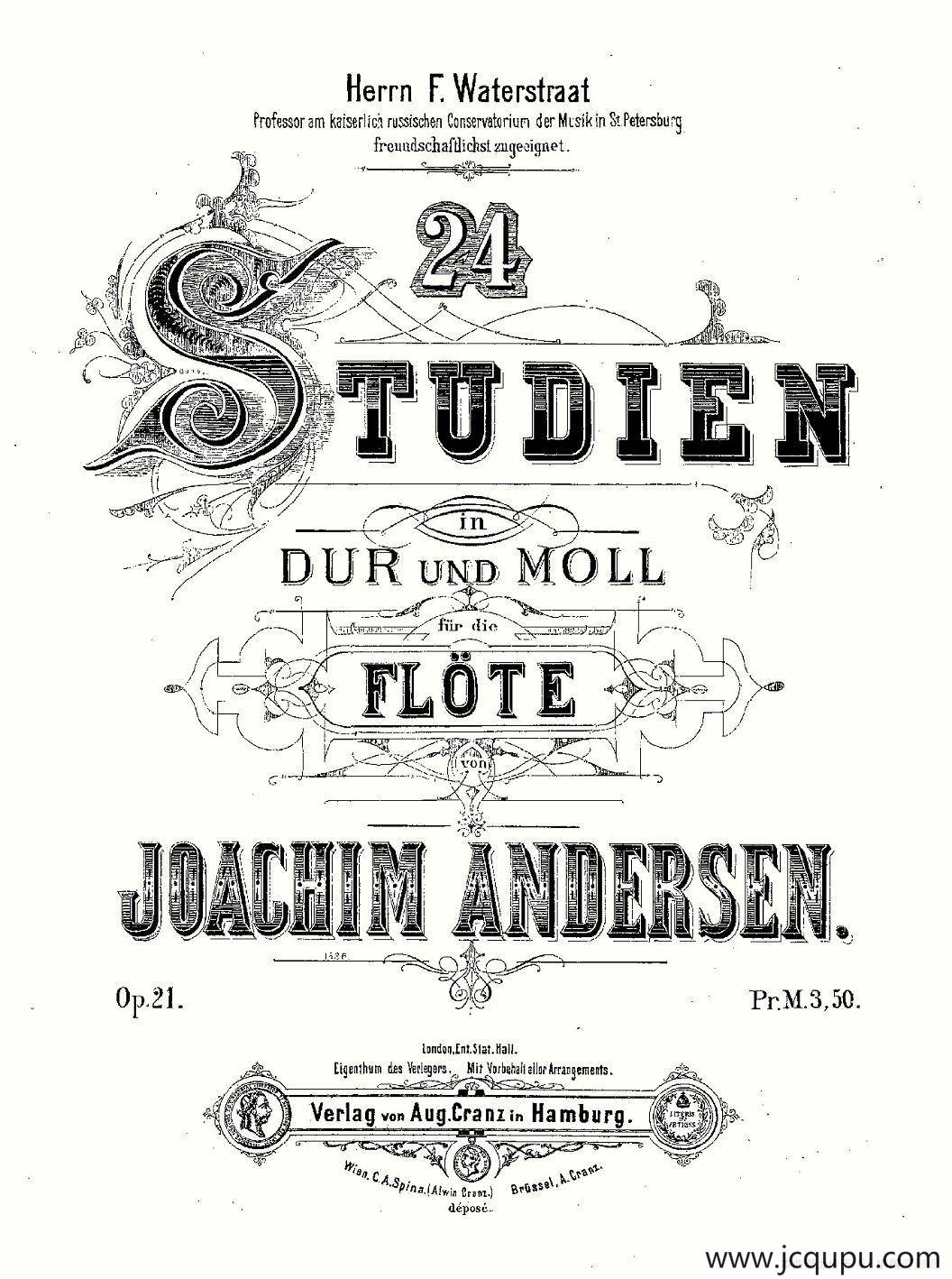 24首长笛练习曲 Op.21 之13—24简谱