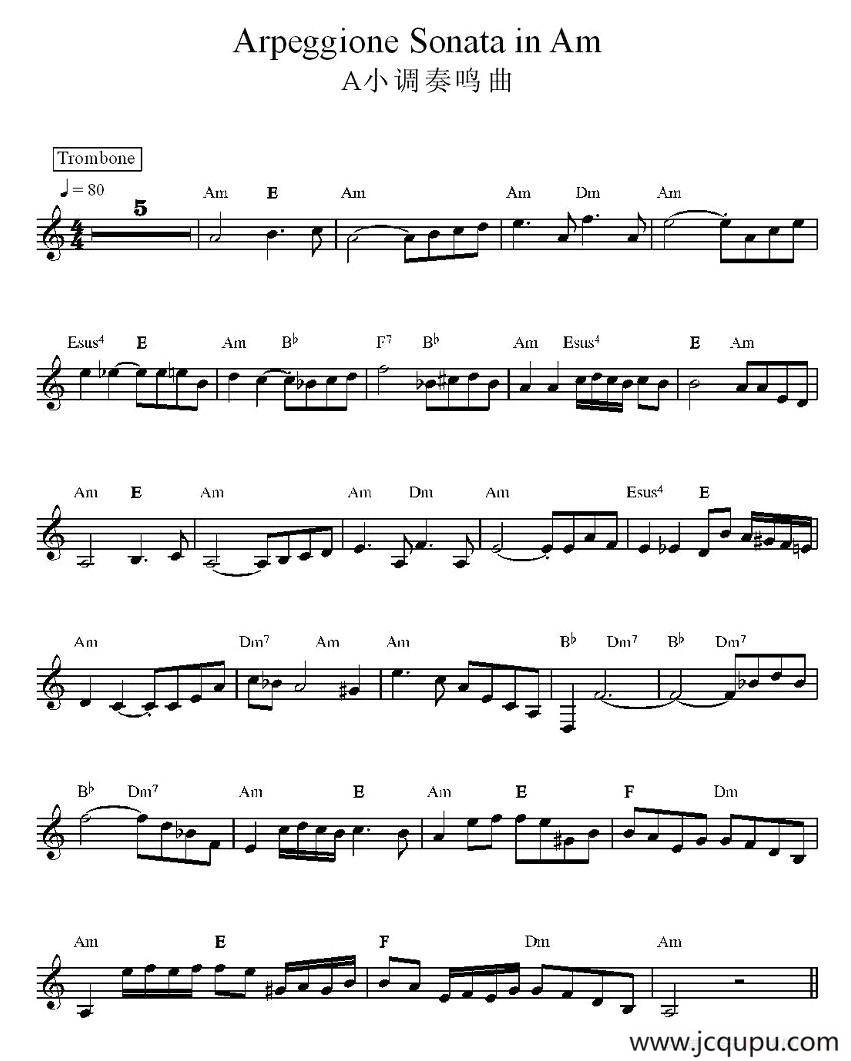 A小调奏鸣曲简谱