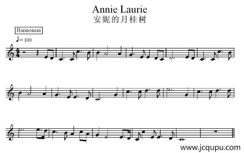 安妮的月桂树简谱