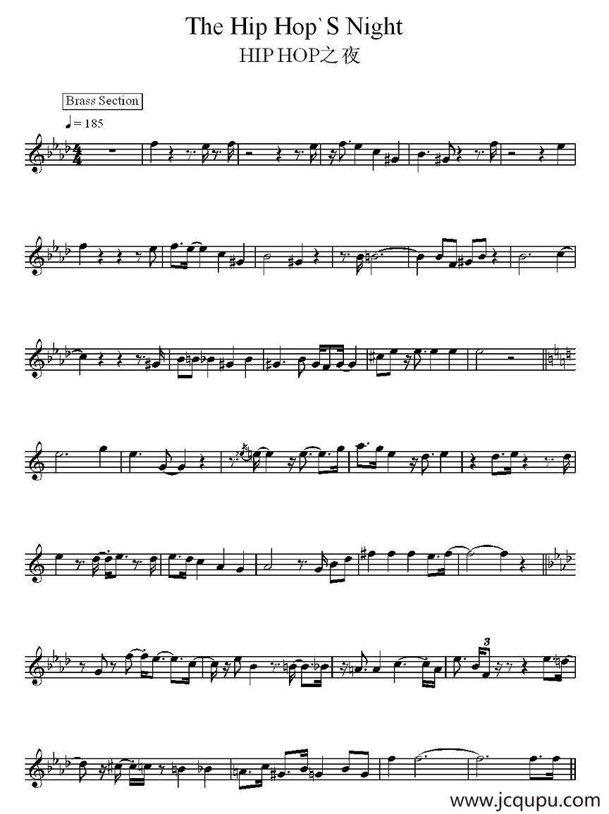 HIP HOP之夜简谱