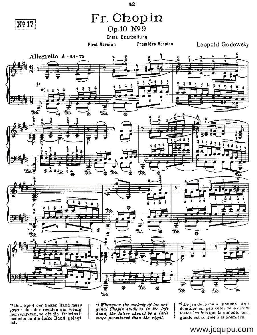 肖邦《练习曲》Fr.Chopin Op.10 No9-1简谱