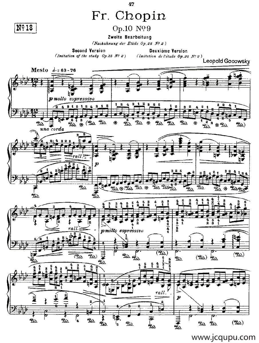 肖邦《练习曲》Fr.Chopin Op.10 No9-2简谱