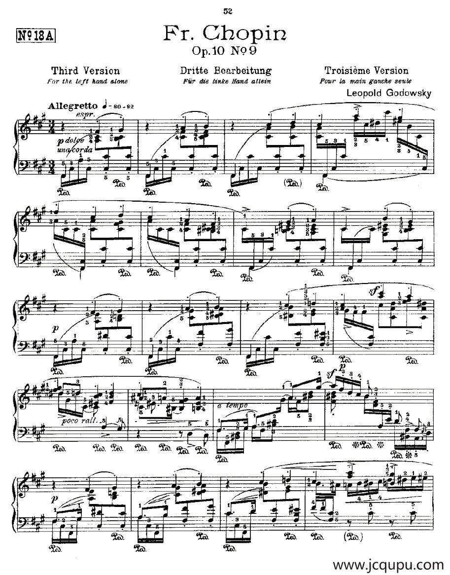 肖邦《练习曲》Fr.Chopin Op.10 No9-3简谱