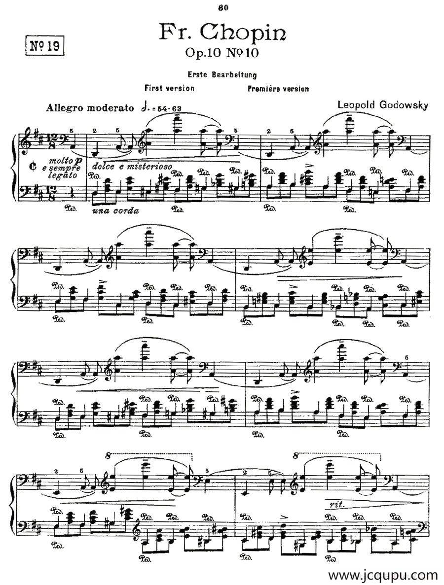 肖邦《练习曲》Fr.Chopin Op.10 No10-1简谱