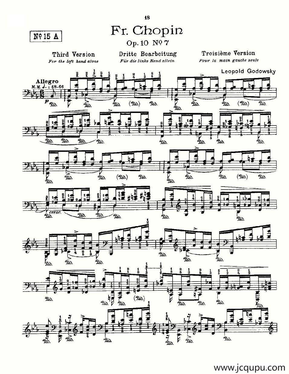 肖邦《练习曲》Fr.Chopin Op.10 No7-3简谱