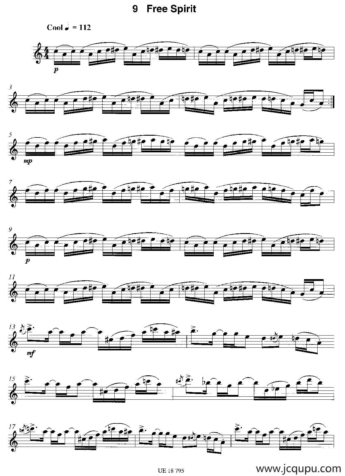 Free Spirit（12首现代风格练习曲之9）简谱