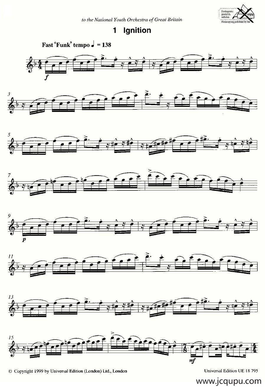 lgnition（12首现代风格练习曲之1）简谱