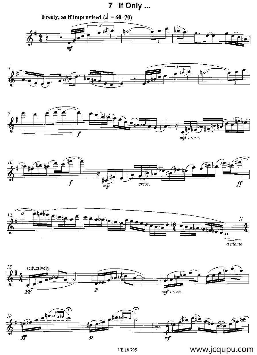 If Only（12首现代风格练习曲之7）简谱
