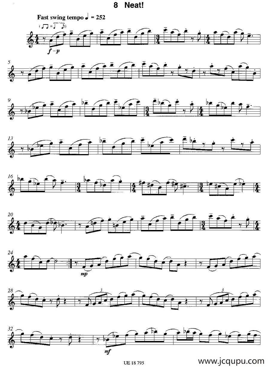 Neat!（12首现代风格练习曲之8）简谱