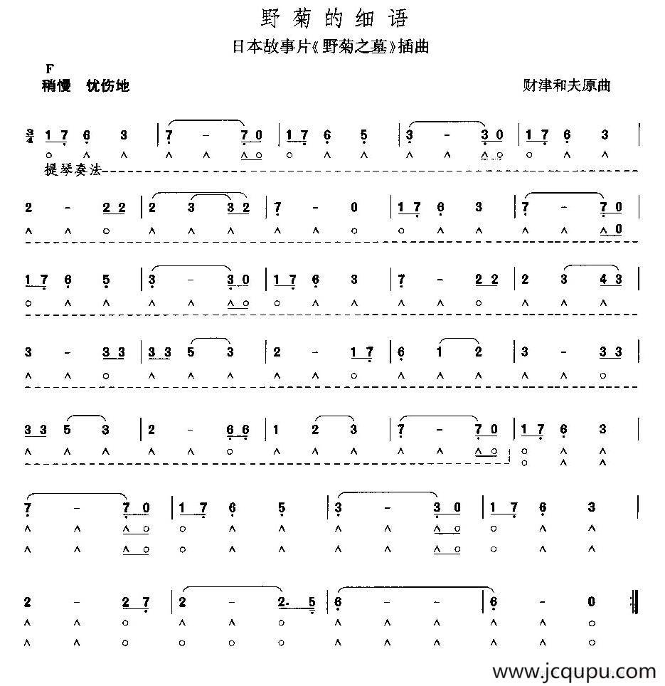 野菊的细语简谱