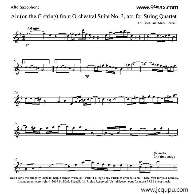 中音萨克斯G大调练习曲一首简谱