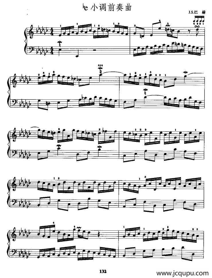 降e小调前奏曲简谱
