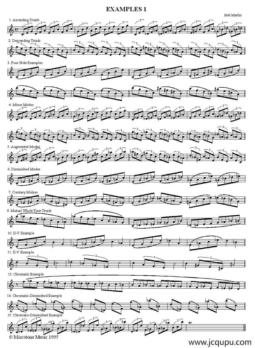 EXAMPLES（爵士乐练习曲2首）简谱