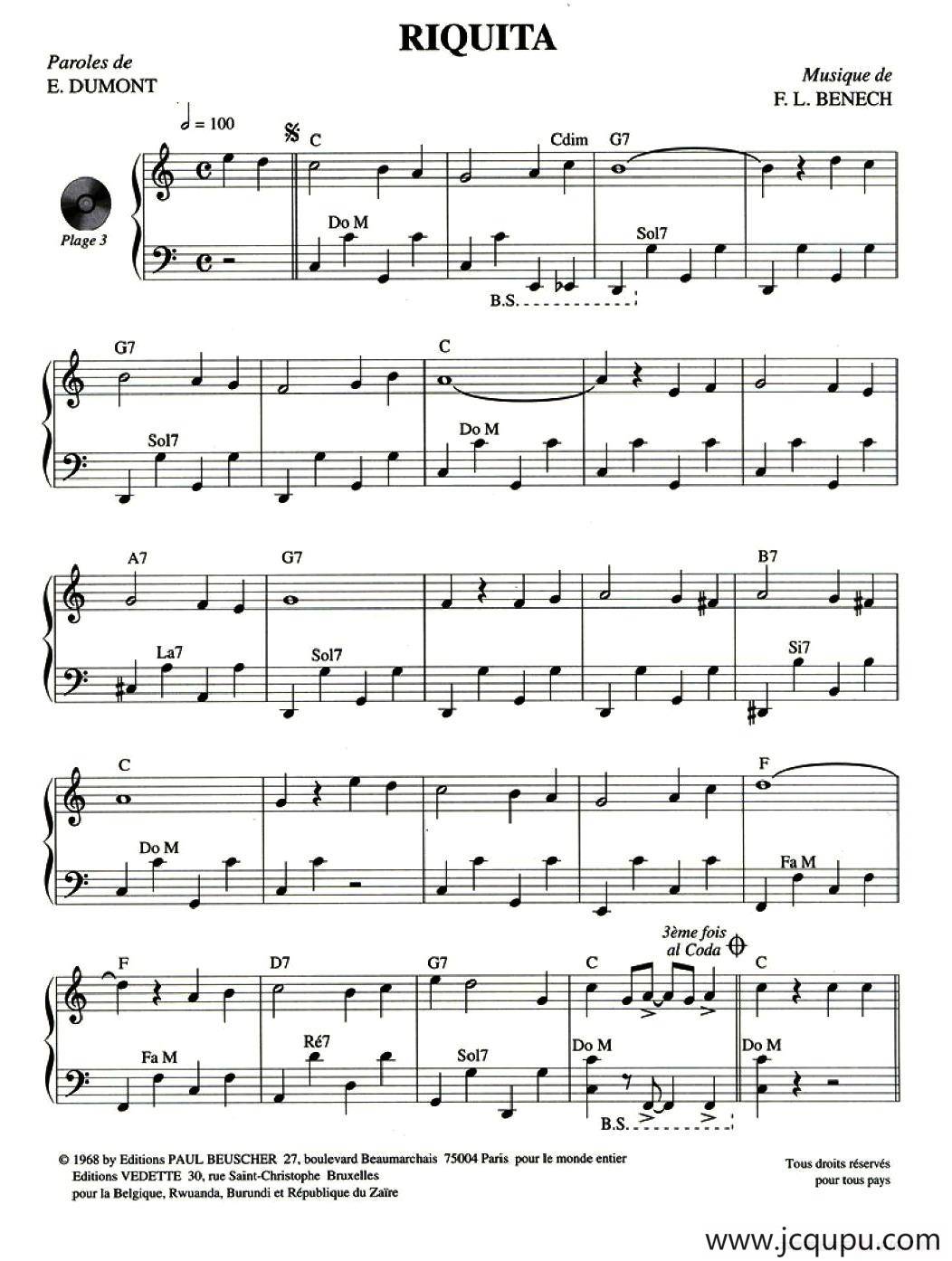 RIQUITA简谱